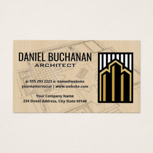 Home Blueprint   Wood   Real Estate Logo