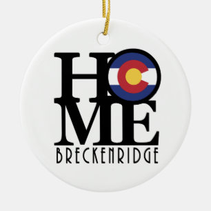 HOME Breckenridge Colorado Ceramic Ornament