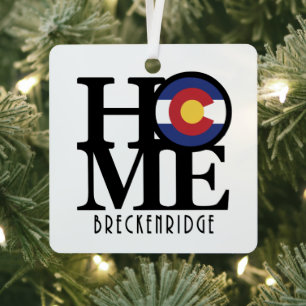 HOME Breckenridge Colorado Metal Tree Decoration