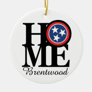 HOME Brentwood TN Ceramic Ornament