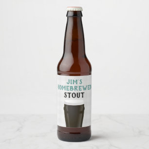 Home-brewed Stout Beer Bottle Label