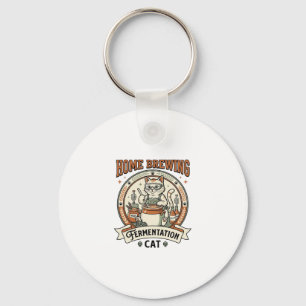 Home Brewing Fermentation Cat Home Brewing Ferment Key Ring