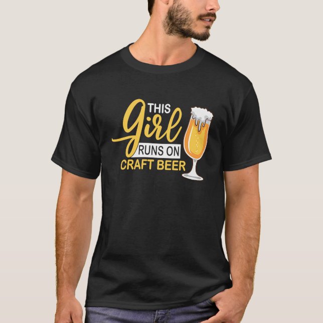 Home Brewing Girl Microbrewing House Brew Brewer C T-Shirt (Front)