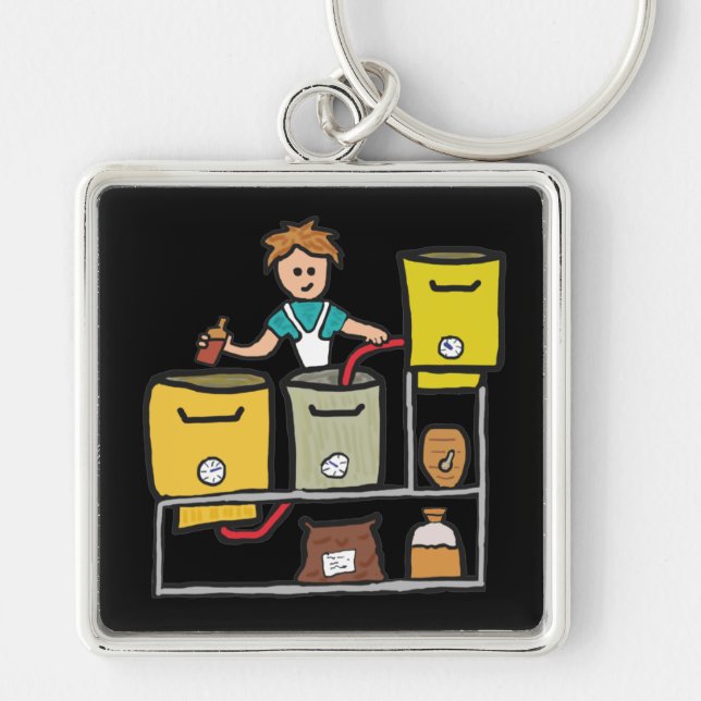 Home Brewing Key Ring (Front)