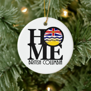 HOME British Columbia Ceramic Ornament