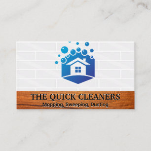 Home Bubbles Logo Cleaning Business Card