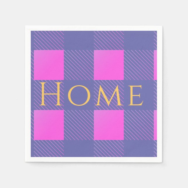 Home | Buffalo Plaid Colourful Napkin (Front)