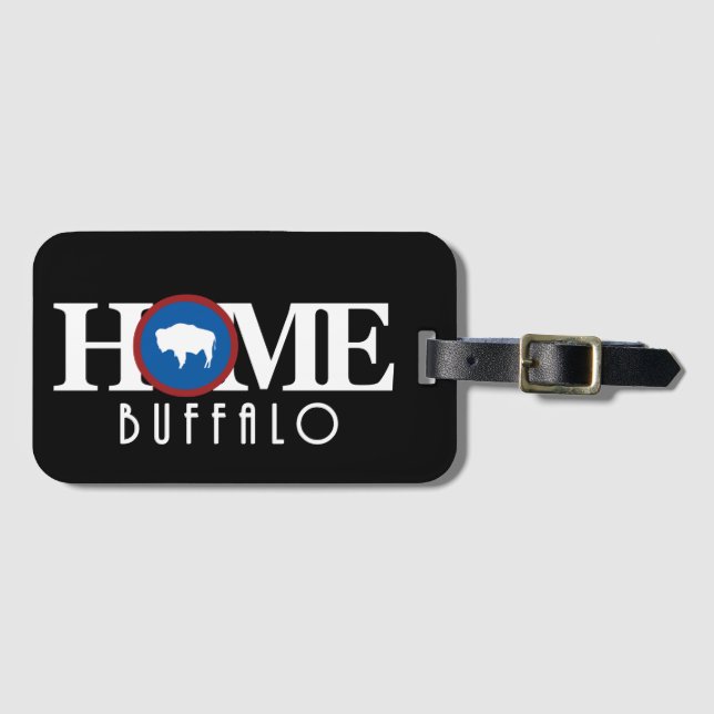 HOME Buffalo WY Luggage Tag (Front Horizontal)