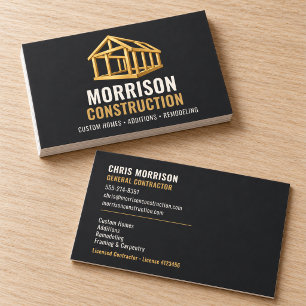 Home Building Construction Professional Business Card