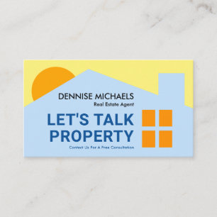 Home Building Silhouette Sunrise Sky Business Card