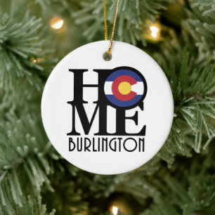 HOME Burlington Colorado Ceramic Ornament