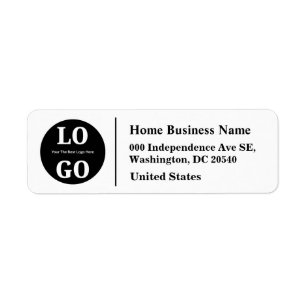 Home Business Minimalist Custom Logo Label Return Address Label
