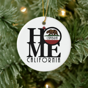 HOME Cambria California Ceramic Ornament