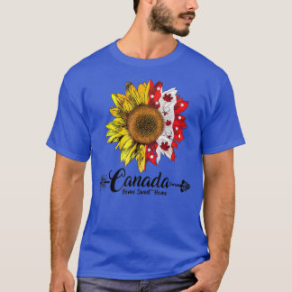 Home Canada Day Maple Sunflower 1st July Independe T-Shirt