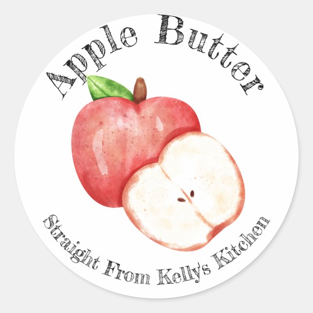 Home Canning Business Apple Butter Food Label (Front)