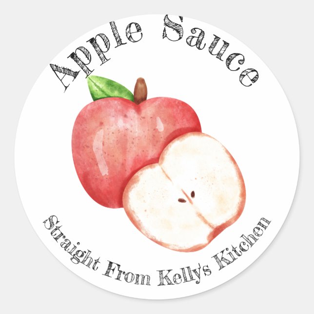 Home Canning Business Apple Sauce Food Label (Front)