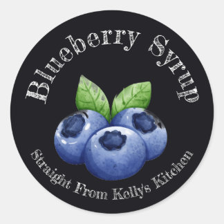 Home Canning Business Blueberry Syrup Food Label