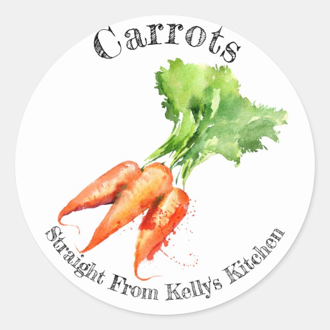 Home Canning Business Carrots Food Label (Front)