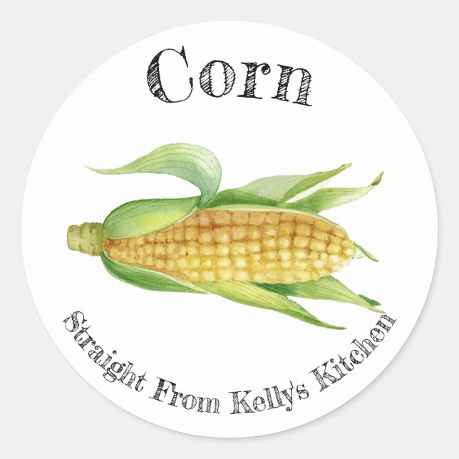 Home Canning Business Corn Food Label (Front)