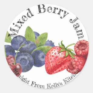 Home Canning Business Mixed Berry Jam Food Label