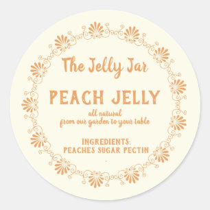 Home Canning Business Peach Jelly Food Label