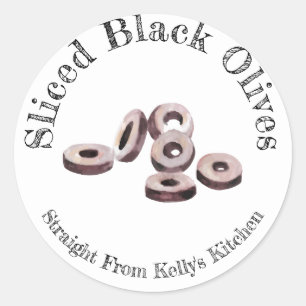 Home Canning Business Slice Black Olive Food Label