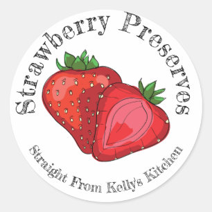 Home Canning Business Strawberry Preserves Label