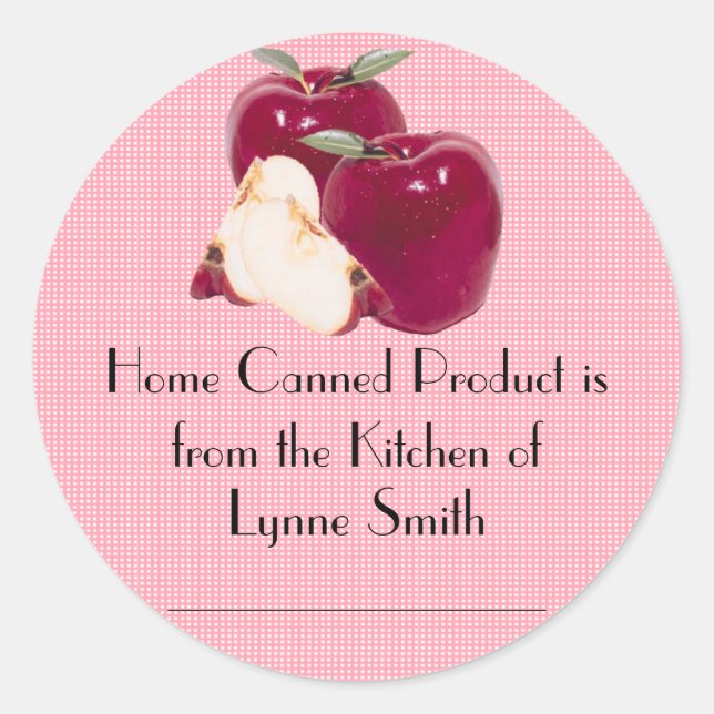 Home Canning Labels -- with apple (Front)