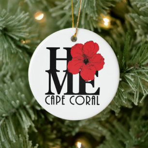 HOME Cape Coral Florida Ceramic Ornament