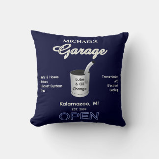 Home Car Mechanic Garage Full Service Dark Navy Cushion