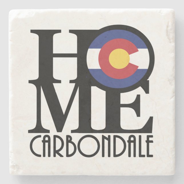 HOME Carbondale Colroado Stone Coaster (Front)