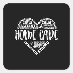 Home Care Aide, Home Care, Home Health Square Sticker