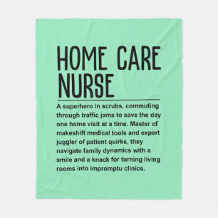 Home care nurse fleece blanket