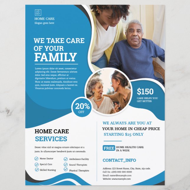 Home Care Service Flyer Template (Front)