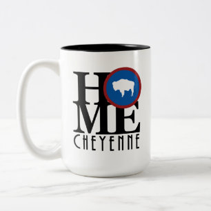 HOME cheyenne Wyoming 15oz Two-Tone Coffee Mug