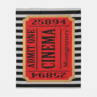 Home Cinema Movie Ticket Stub & Stripes