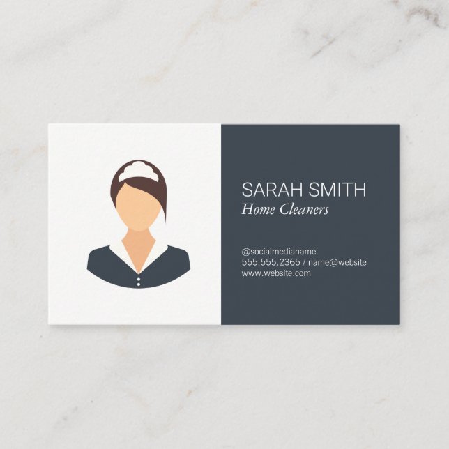 Home Cleaner | Maids Business Card (Front)