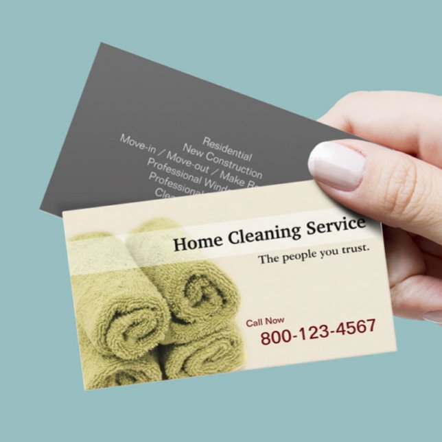 Home Cleaning Service Business Card (Creator Uploaded)