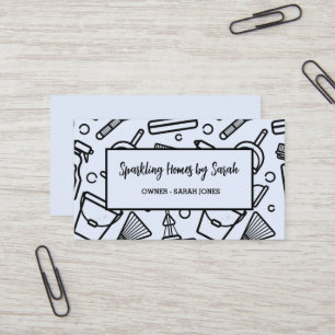 home cleaning service business cards house cleaner