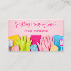 home cleaning service business cards house cleaner