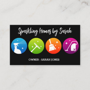 home cleaning service business cards house cleaner
