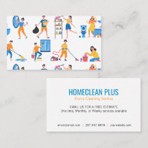 Home Cleaning Service Pattern Business Card