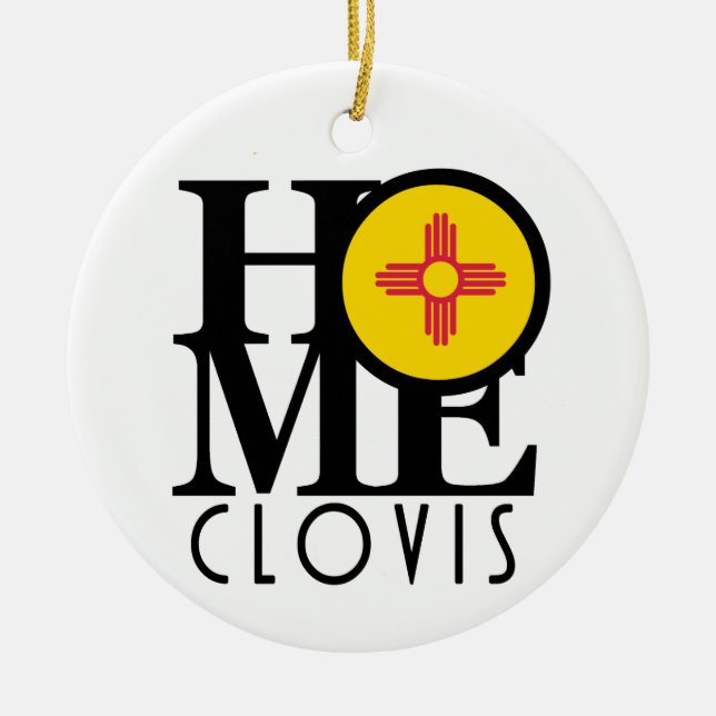 HOME Clovis New Mexico Ceramic Ornament (Front)