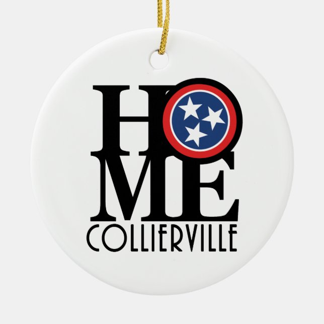 HOME Collierville Ceramic Ornament (Front)