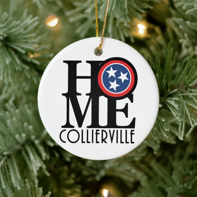 HOME Collierville Tennessee Ceramic Ornament (Tree)