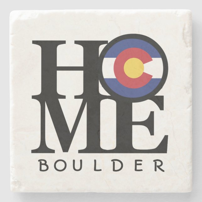 HOME Colorado Boulder Stone Coaster (Front)