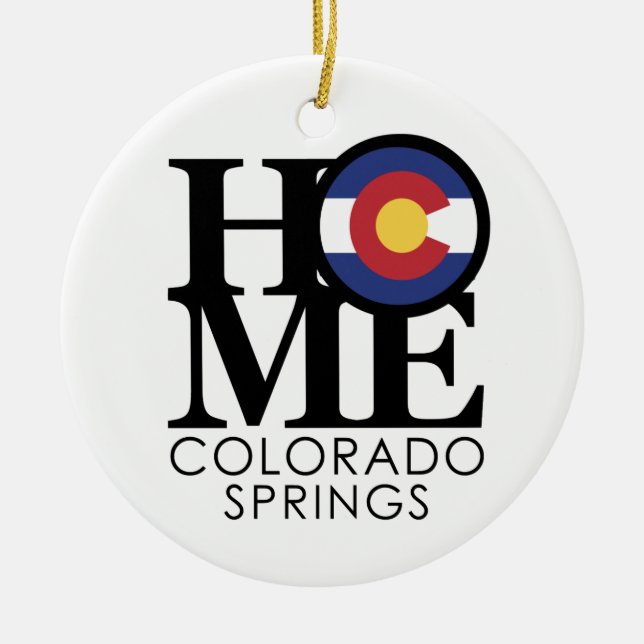 HOME Colorado Springs Ceramic Ornament (Front)