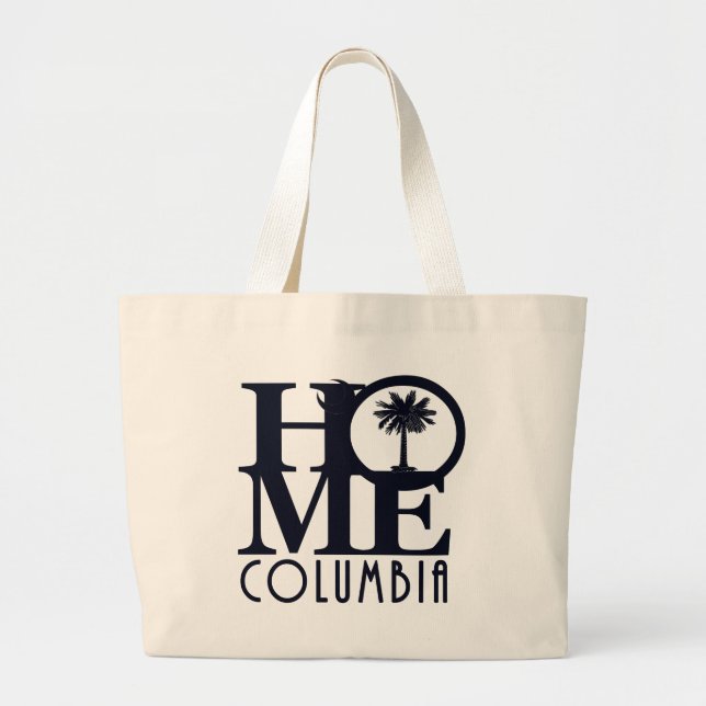 HOME Columbia South Carolina Large Tote Bag (Front)