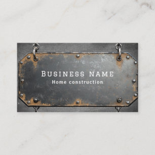 Home Construction Carpenter Wood business card