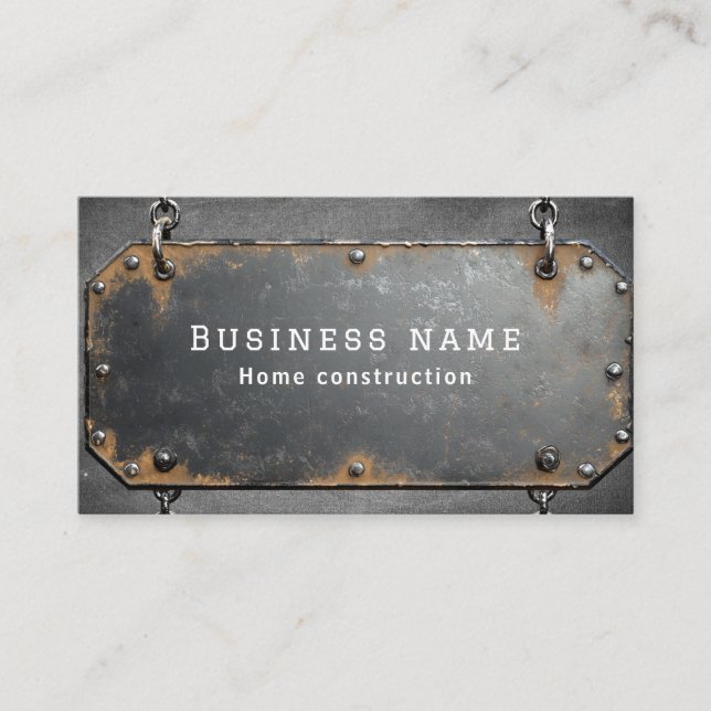 Home Construction Carpenter Wood business card (Front)